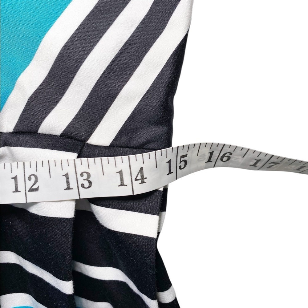 Talbots Black, White, and Blue Striped Midi Dress - Picture 10 of 15